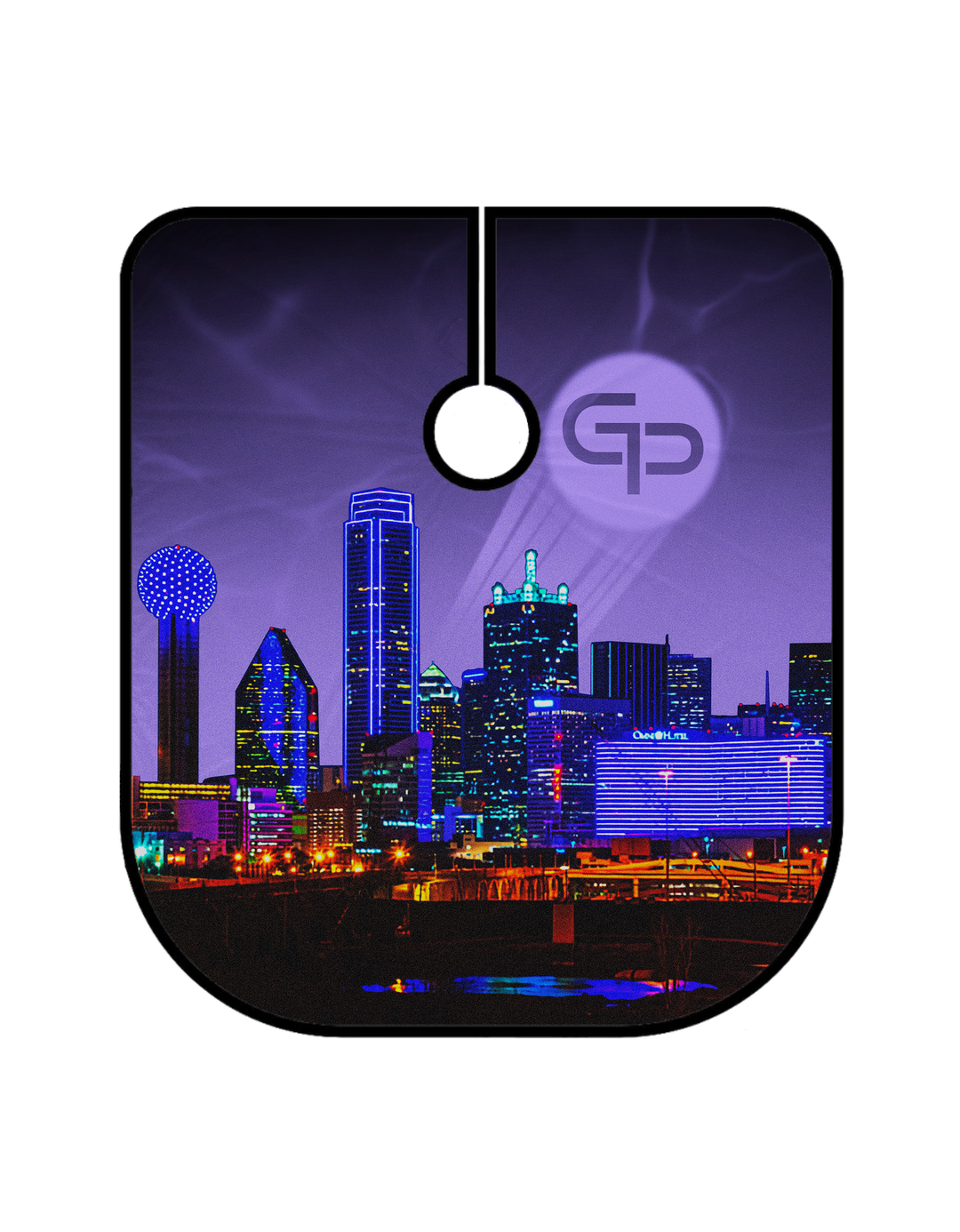 Blue Dallas Skyline Barber Cape