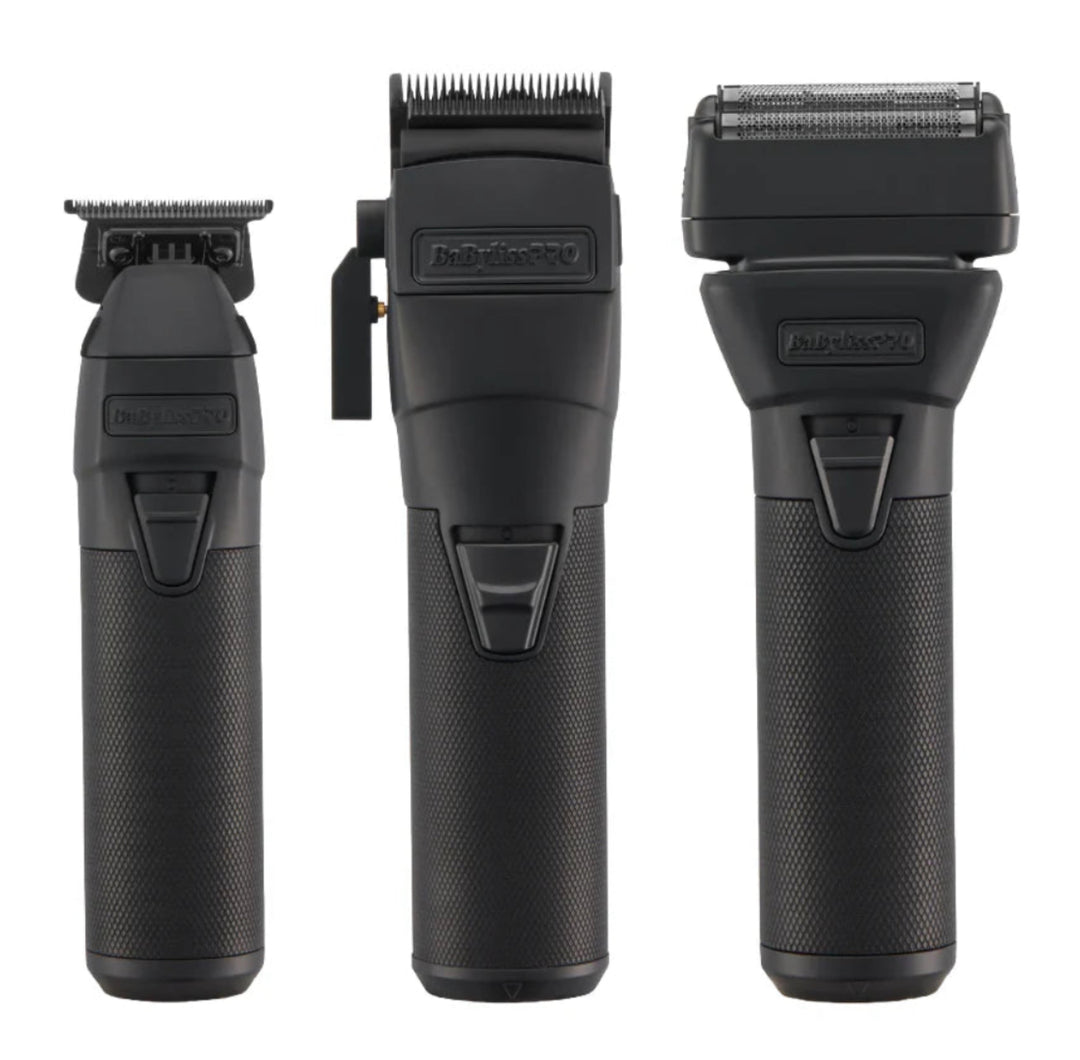 BaBylissPRO FXONE BlackFX Clipper, Trimmer & Shaver combo (FX899MB+FX799MB+FX79FSMB )