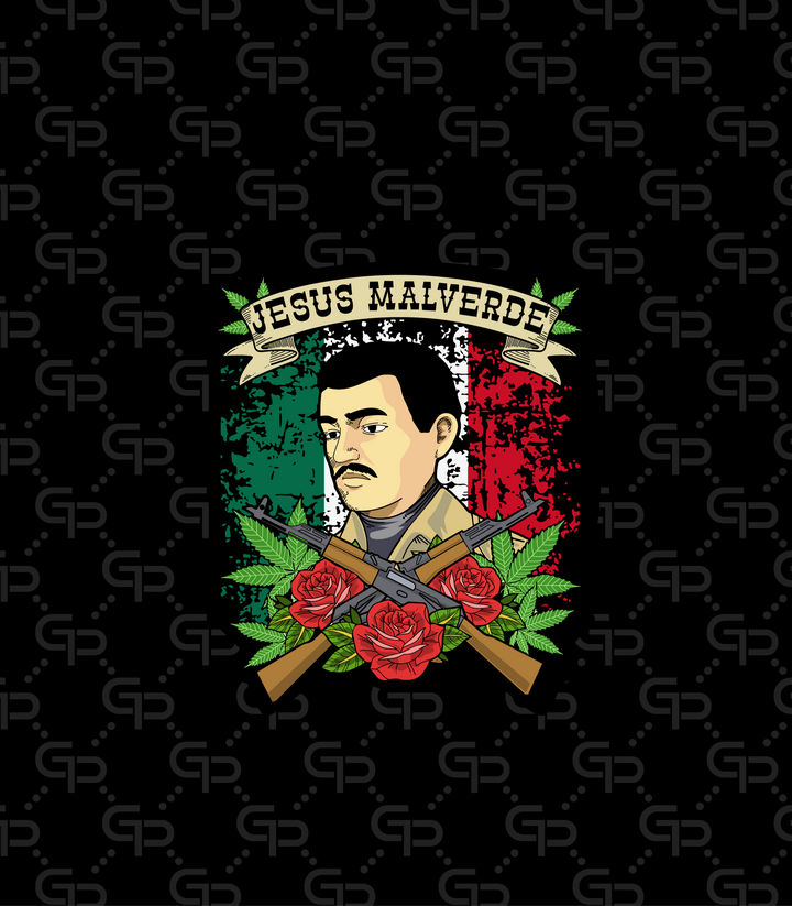 Jesus Malverde Barber Cape