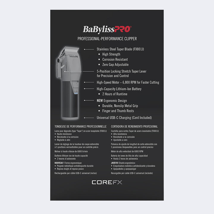 BaBylissPRO COREFX Professional Performance Hair Clipper