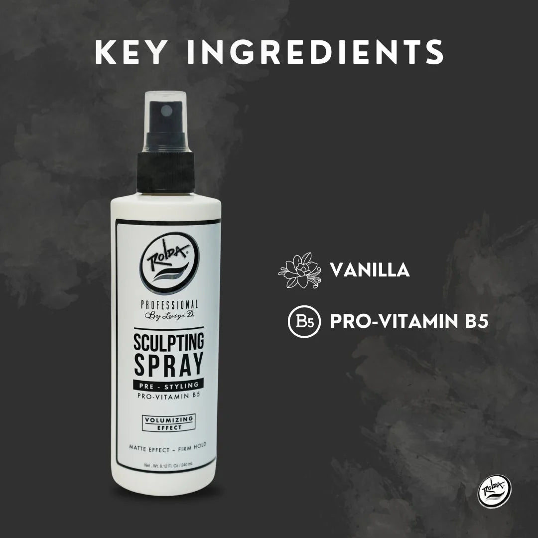 Rolda - Pre-Styling Sculpting Hair Spray | Add Texture & Volume, Firm Hold, Matte… view 2 - GPBARBERSUPPLY | GP Barber Supply