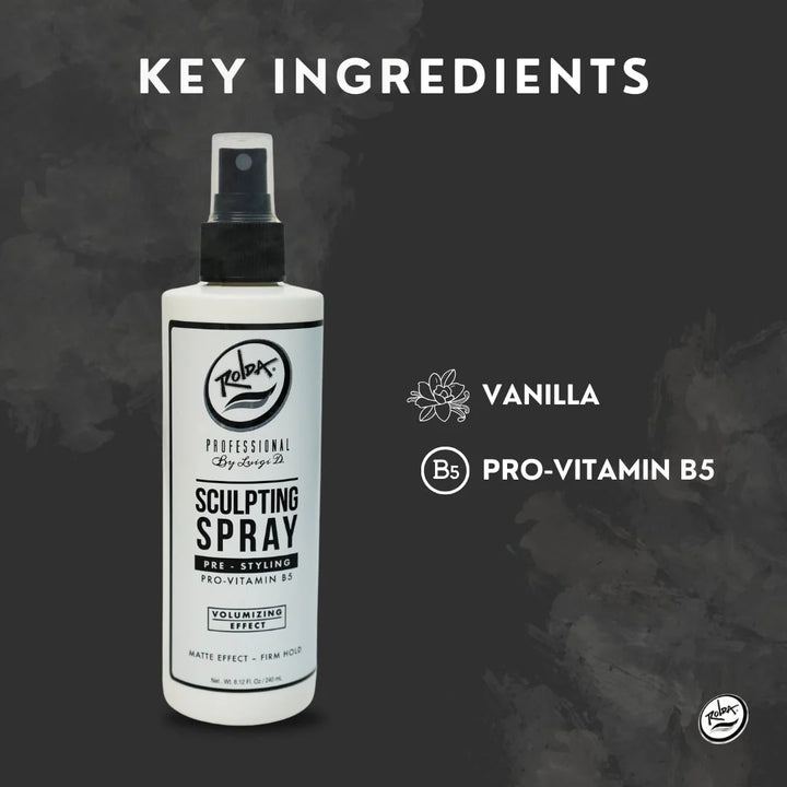 Rolda - Pre-Styling Sculpting Hair Spray | Add Texture & Volume, Firm Hold, Matte… view 2 - GPBARBERSUPPLY | GP Barber Supply